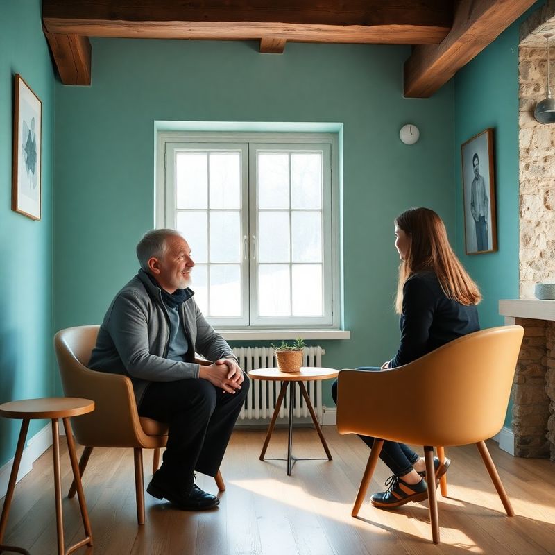 Mentor in bodoči udeleženec v sproščenem pogovoru